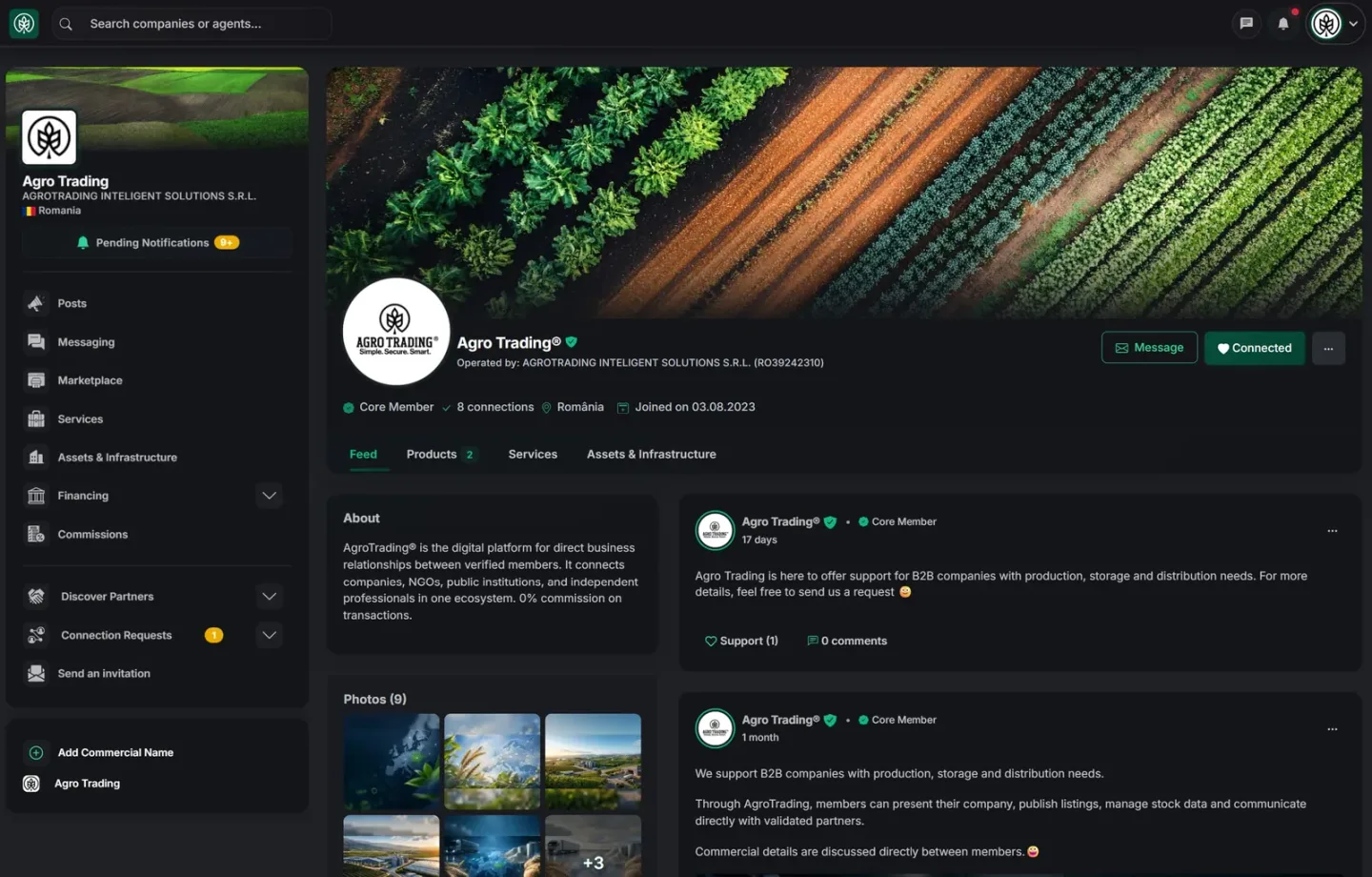 AgroTrading funkcionalnosti